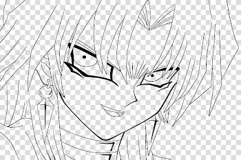 Anime Coloring Page , Marik transparent background PNG clipart