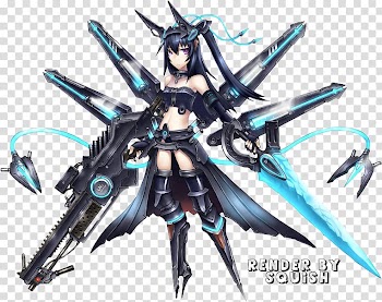 Anime Cyborg Female Manga Art, Anime Girl demon transparent background PNG clipart