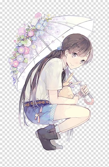 Anime Drawing Another Umbrella, Anime transparent background PNG clipart