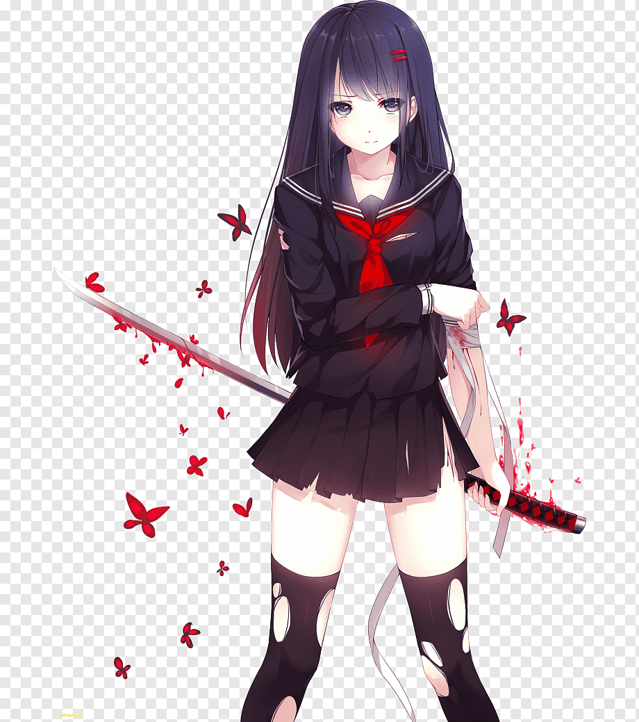 Anime Drawing Manga, anime girl, cg Artwork, black Hair, cartoon png