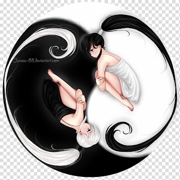 Anime Drawing, yin yang transparent background PNG clipart