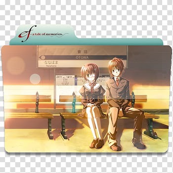 Anime folder icons , efmemories, male and female anime character transparent background PNG clipart