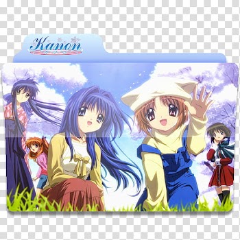Anime folder icons , Kanon, five-woman anime Kanon folder art transparent background PNG clipart