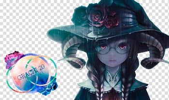 Anime Girl, anime girl with glasses and braids transparent background PNG clipart