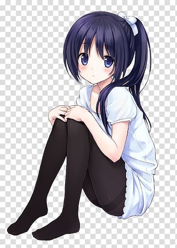 Anime Girl Chibi , Anime Girl , blue-haired girl illustration transparent background PNG clipart