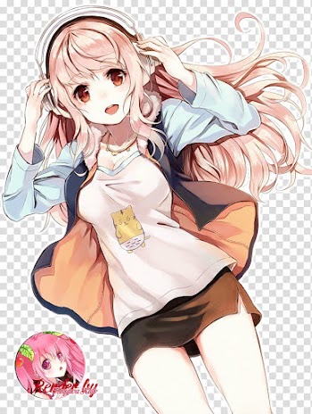Anime girl Sonika transparent background PNG clipart