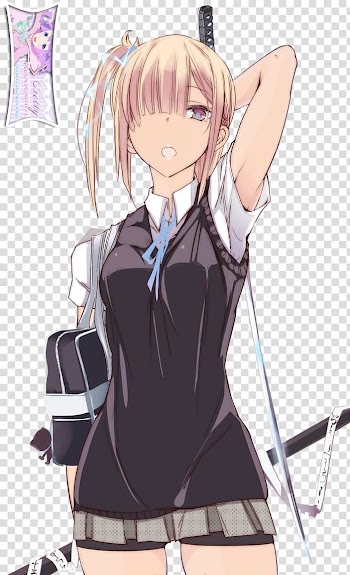 Anime Hyakka Ryōran Japan Samurai Katana, Anime transparent background PNG clipart