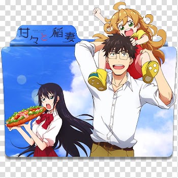 Anime Icon , Amaama to Inazuma, three anime characters illustration transparent background PNG clipart