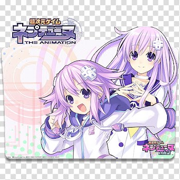 Anime Icon , Chou Jigen Game Neptune The Animation v, purple hair anime character illustration transparent background PNG clipart