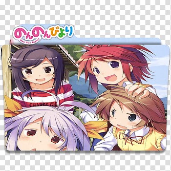 Anime Icon , four female anime characters illustration transparent background PNG clipart