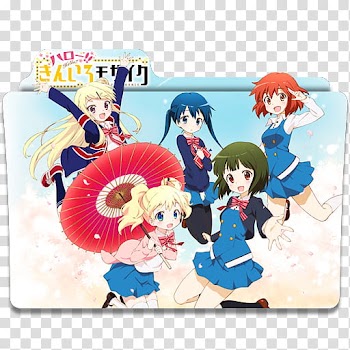 Anime Icon , Hello! Kin-iro Mosaic v, female anime characters transparent background PNG clipart