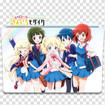 Anime Icon , Hello! Kin-iro Mosaic v, female anime characters transparent background PNG clipart