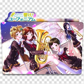 Anime Icon , Hibike! Euphonium v, Sound Euphonium anime folder icon transparent background PNG clipart