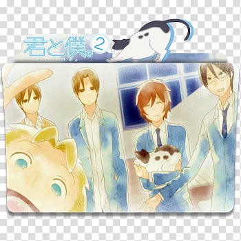 Anime Icon , Kimi to Boku  v, anime character-themed folder transparent background PNG clipart