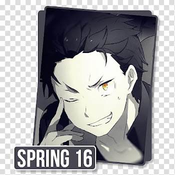 Anime Icon , Spring  M, black haired male anime character transparent background PNG clipart