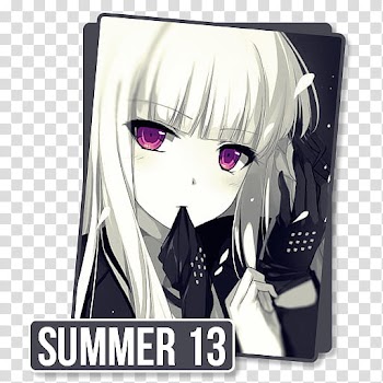 Anime Icon , Summer  F, silver haired female anime character transparent background PNG clipart