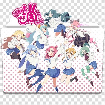 Anime Icon , Urawa no Usagi-chan, group of female animated character filename extension art transparent background PNG clipart