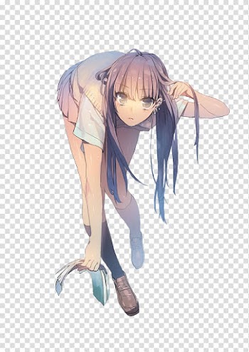 Anime Kotoura-san Animation Manga, anime girl transparent background PNG clipart