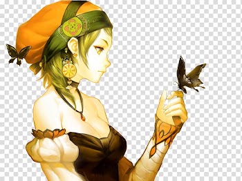 Anime Manga Girl, woman watercolor transparent background PNG clipart