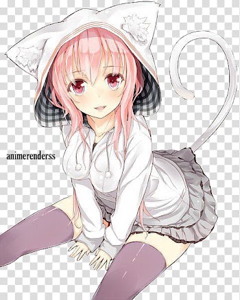 Anime render , cat woman illustration transparent background PNG clipart
