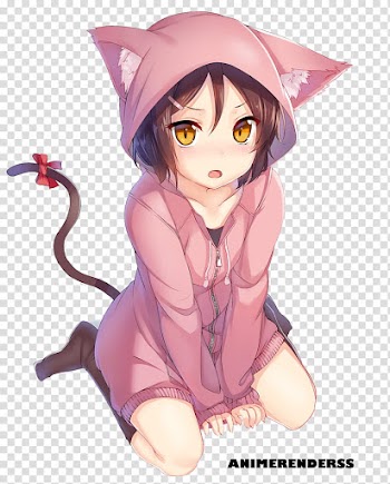 Anime render , girl in pink hoodie illustration transparent background PNG clipart