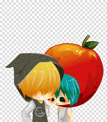 Anime Render , red apple costume illustration transparent background PNG clipart