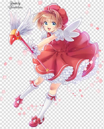 Anime render Sakura Kinomoto transparent background PNG clipart