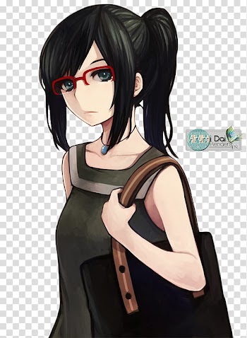 Anime Render , woman carrying bag illustration transparent background PNG clipart