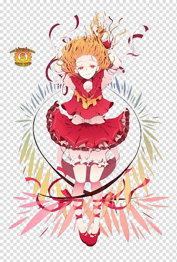 Anime Render , woman wearing red dress anime character illustration transparent background PNG clipart