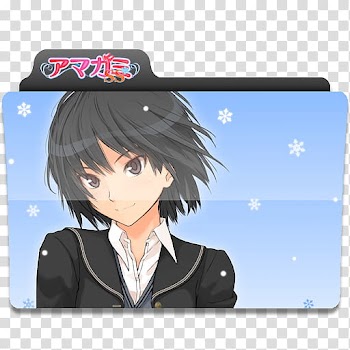 Anime Request folder icons, AmagamiAi, anime printed folder case transparent background PNG clipart
