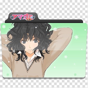 Anime Request folder icons, AmagamiKaoru, gray haired anime woman illustration transparent background PNG clipart