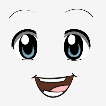 Anime Smile Blue, Smile, Cartoon, Happy PNG and PSD File for Free ...