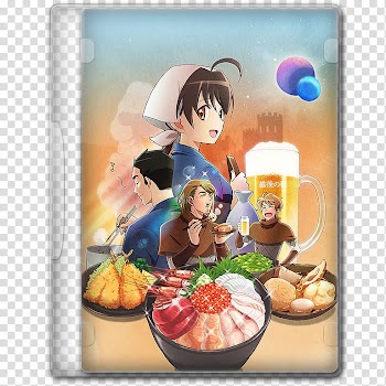 Anime  Spring Season Icon , Isekai Izakaya; Koto Aitheria no Izakaya Nobu, female and male anime characters transparent background PNG clipart