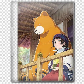 Anime  Spring Season Icon , Kumamiko; Girl Meets Bear, v, brown bear animated scene folder transparent background PNG clipart