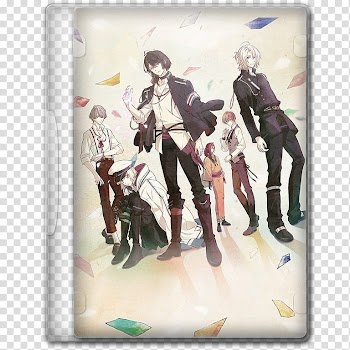 Anime  Spring Season Icon , Nil Admirari no Tenbin, six male anime characters transparent background PNG clipart
