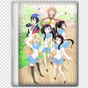 Anime  Spring Season Icon , Nisekoi, S, group of female anime characters transparent background PNG clipart