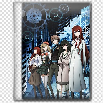 Anime  Spring Season Icon , Steins;Gate , v, five female anime characters illustration transparent background PNG clipart