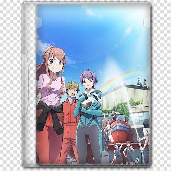 Anime  Summer Season Icon , Classroom☆Crisis, pink haired female anime character folder icon transparent background PNG clipart