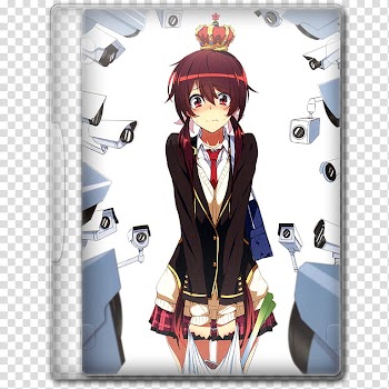 Anime  Summer Season Icon , Joukamachi no Dandelion, v, red haired female anime character folder icon transparent background PNG clipart