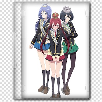 Anime  Summer Season Icon , Joukamachi no Dandelion, v, three female anime character movie case transparent background PNG clipart