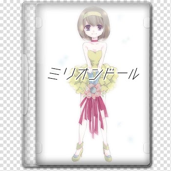 Anime  Summer Season Icon , Million Doll, v, brown haired female anime girl illustration transparent background PNG clipart