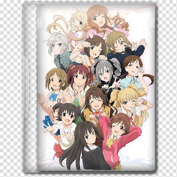 Anime  Summer Season Icon , THE <a href="/cdn-cgi/l/email-protection" class="__cf_email__" data-cfemail="d1b8959e9d9c9182859483">[email protected]</a>; Cinderella Girls nd Season, group of school girl anime character transparent background PNG clipart
