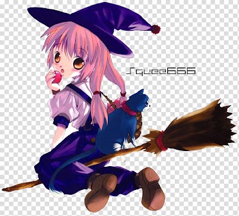 Anime witch render, female witch character graphic transparent background PNG clipart