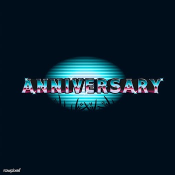 Anniversary neon sign | Free stock vector - 599420