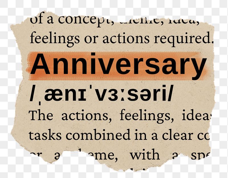 Anniversary png word sticker, torn | Free PNG - rawpixel