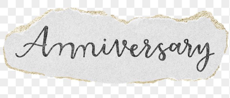 Anniversary png word sticker typography, | Free PNG - rawpixel
