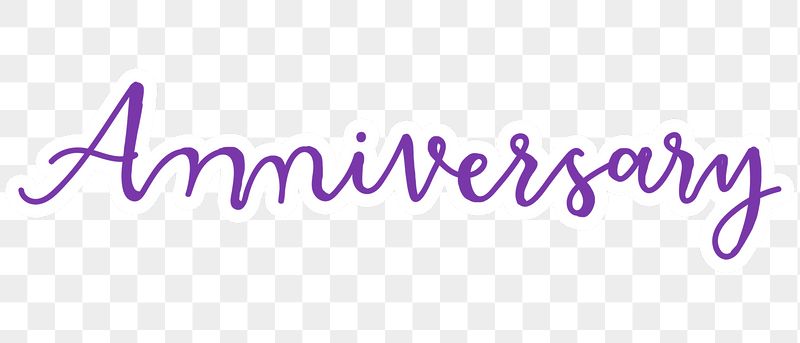 Anniversary png word sticker typography, | Free PNG - rawpixel