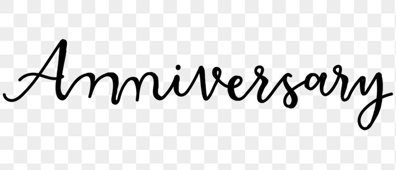 Anniversary png word sticker typography, | Free PNG - rawpixel