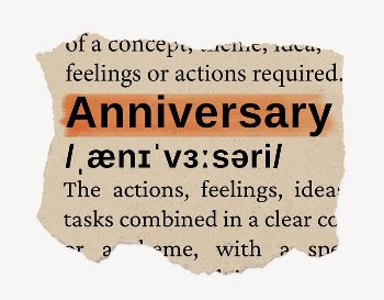 Anniversary ripped dictionary, editable word | Free PSD - rawpixel