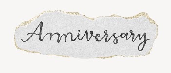 Anniversary word, ripped paper typography | Free PSD - rawpixel